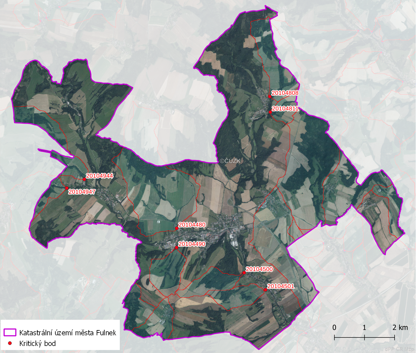 Zhodnocení vzniku přívalových povodní na území města Fulnek metodou kritických bodů