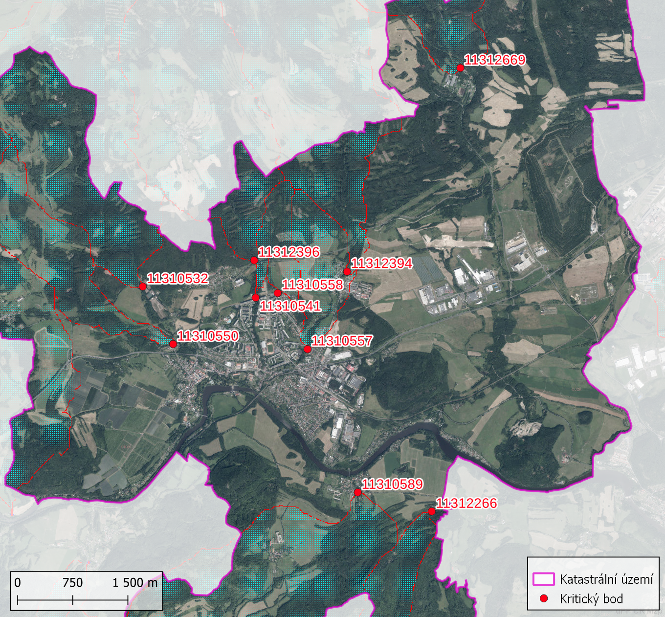 Zhodnocení vzniku přívalových povodní na území města Klášterec nad Ohří metodou kritických bodů