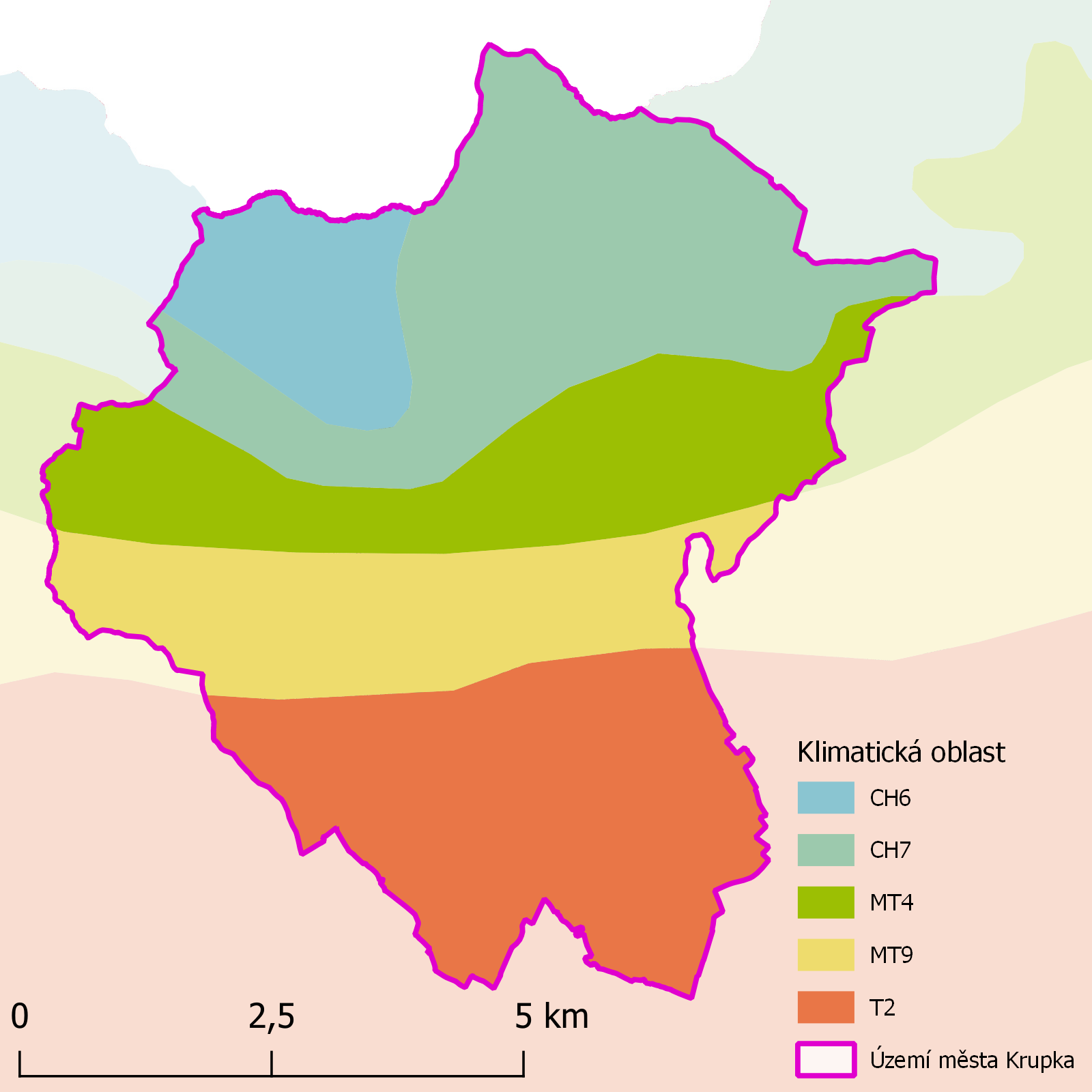 Klimatické oblasti na území města Krupka