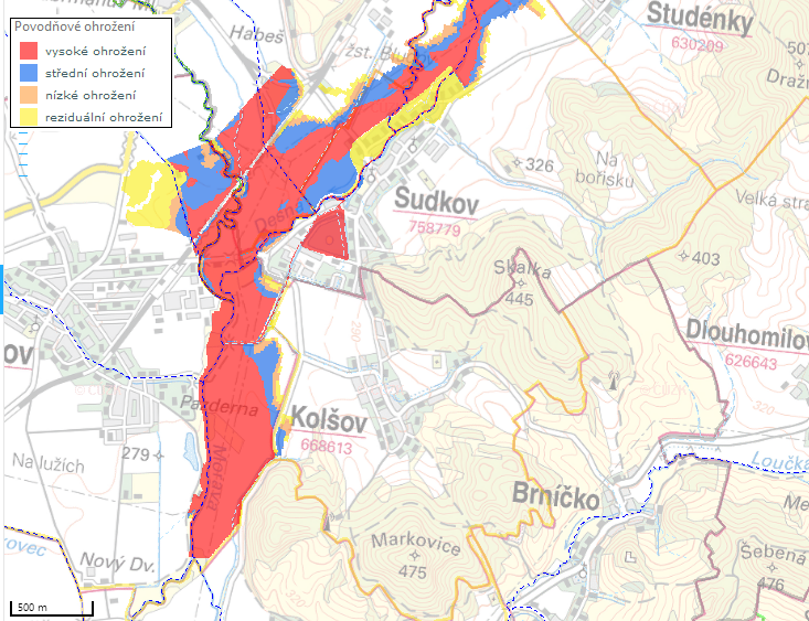 Mapa povodňového ohrožení