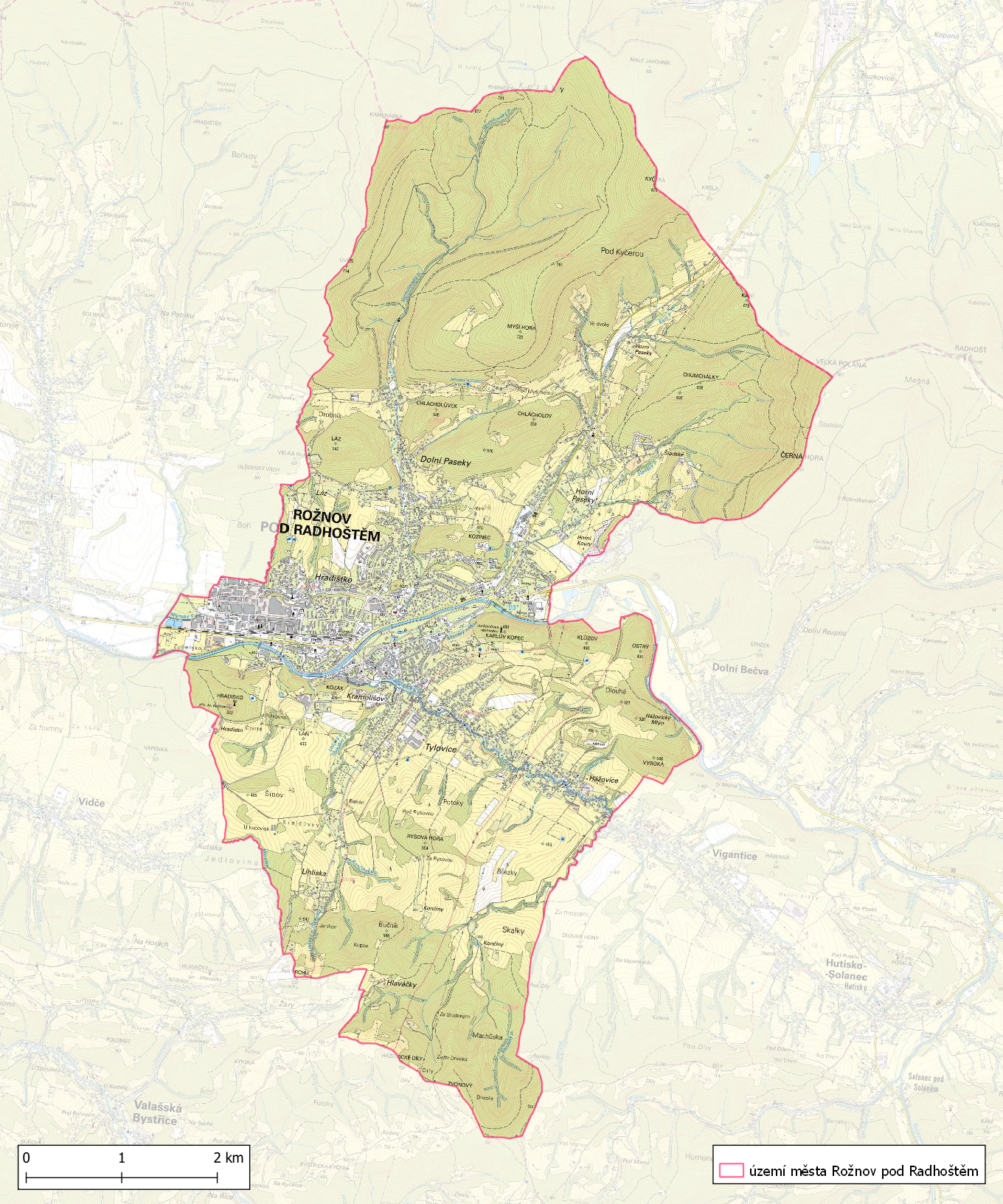 Přehledová mapa území