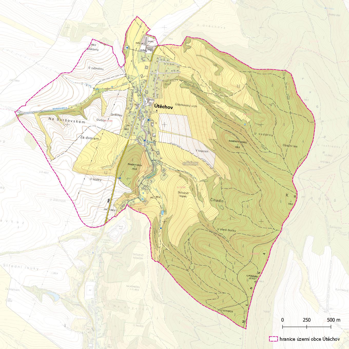 Přehledová mapa území