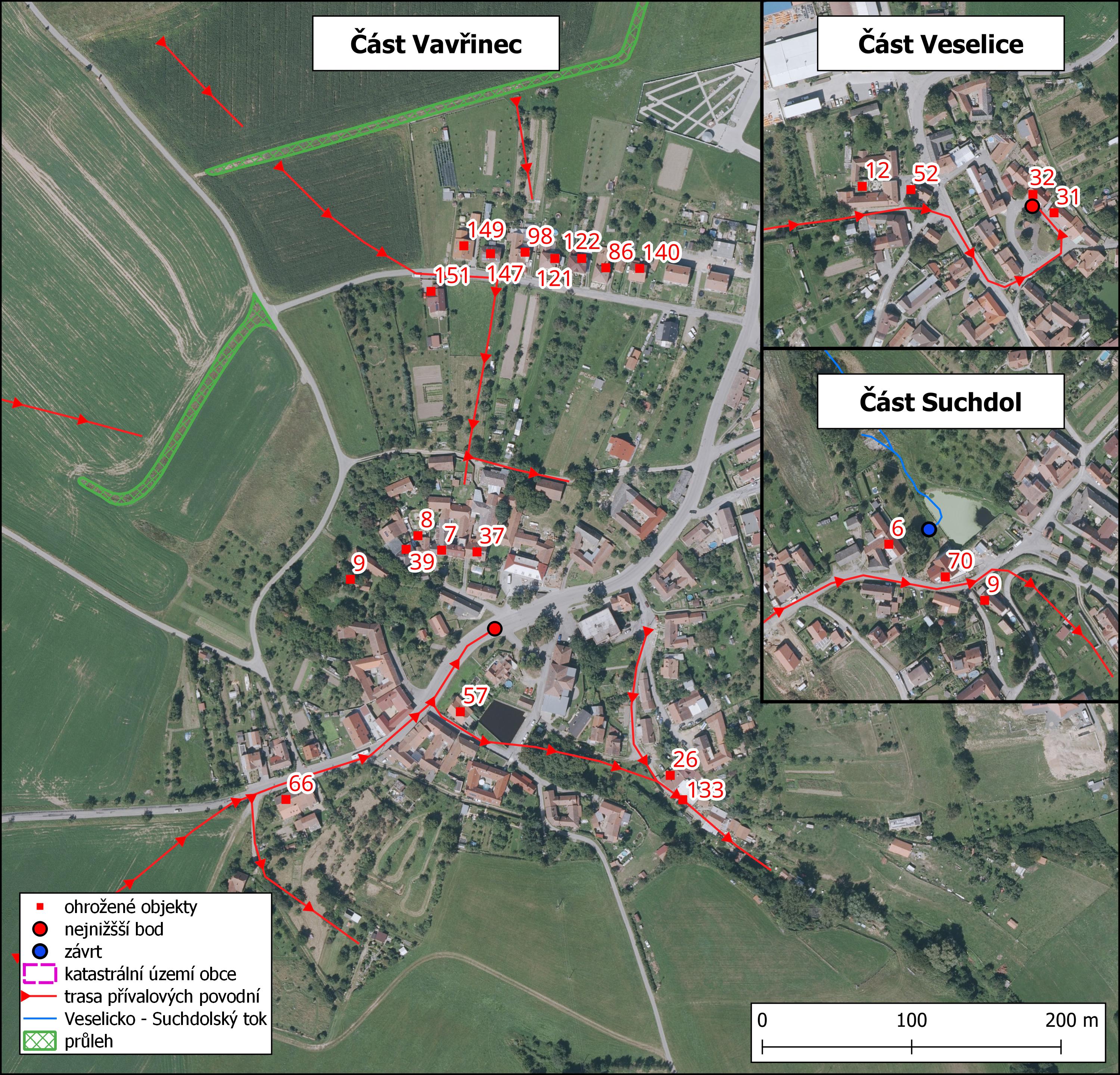 Mapa ohrožených objektů)