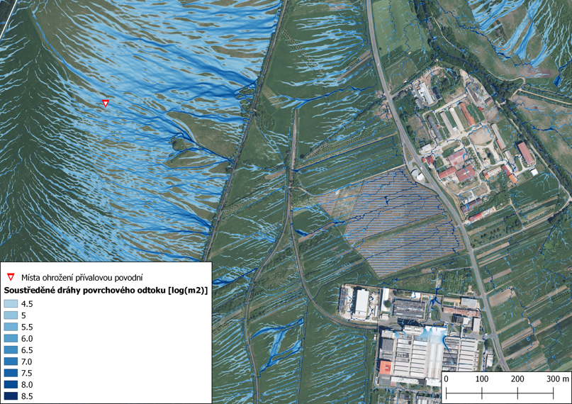 soustedene_drahy_povrchoveho_odtoku_sz_od_kordarny