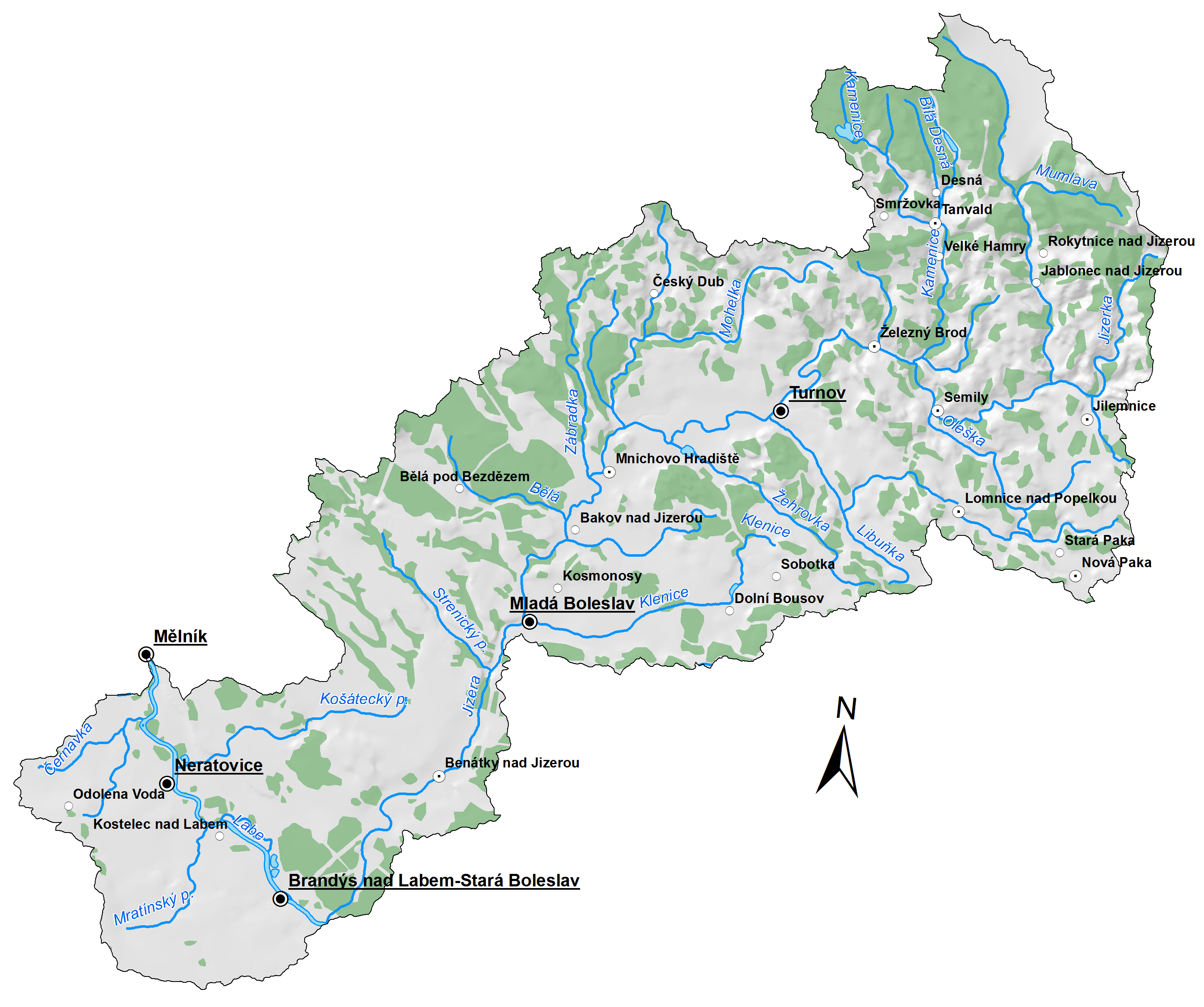 Část povodí středního Labe (od soutoku s Jizerou po soutok s Vltavou)