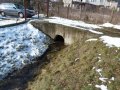 Výtok Polkovického odpadu ze zastavěné části obce