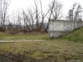 Díl ochranné hráze u řeky Moravy, místo pro instalaci mobilního hrazení