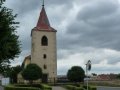 Kostel sv. Martina v Mlékojedech - nejvýše položené místo v obci