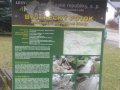 Informační cedule v obci informující o revitalizaci koryta