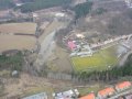 Letecký snímek města Náměšť nad Oslavou při povodni v roce 2005 - 2