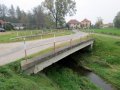 Silniční mostek přes Polominu v Tasově, místo častého vybřežování při povodních