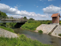 Most přes vodní tok Haná a hladinoměr LG Vrchoslavice