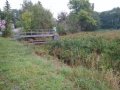 Starý rybník (Kokovický rybník) - lávka k požeráku (foto z hráze)