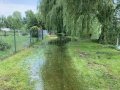 Povodeň 27. 6. 2020 - zatopená pešinka podél Olbramovického potoka