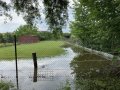 Povodeň 27. 6. 2020 - zatopená zahrada rodinného domu