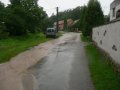 Povodeň 15. 7. 2009 - ulice Údolní na levém břehu Miroslavky