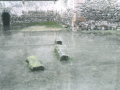 Povodeň 31. 3. 2006 - zaplavená zřícenina kláštěra Rosa coeli