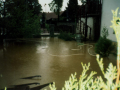 Přívalové deště v květnu 2003 - zahrada domu č. p. 57 ve Vavřinci