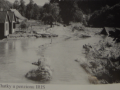 Povodeň 1997 chatky u penzionu IRIS