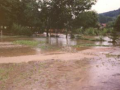 Povodně v obci Poříčí u Litomyšle v roce 1997