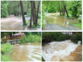 Fotodokumentace z povodně u Sychrovského rybníka v roce 2013. Zdroj: Archiv obce Rosovice.