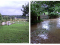 Fotodokumentace z povodně Vackova rybníka v roce 2013. Zdroj: Archiv obce Rosovice