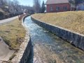 Charakter vodního toku Luční potok u čerpací stanice