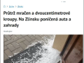 Reportáž o intenzivních srážkách v obci Machová, 5. 6. 2025